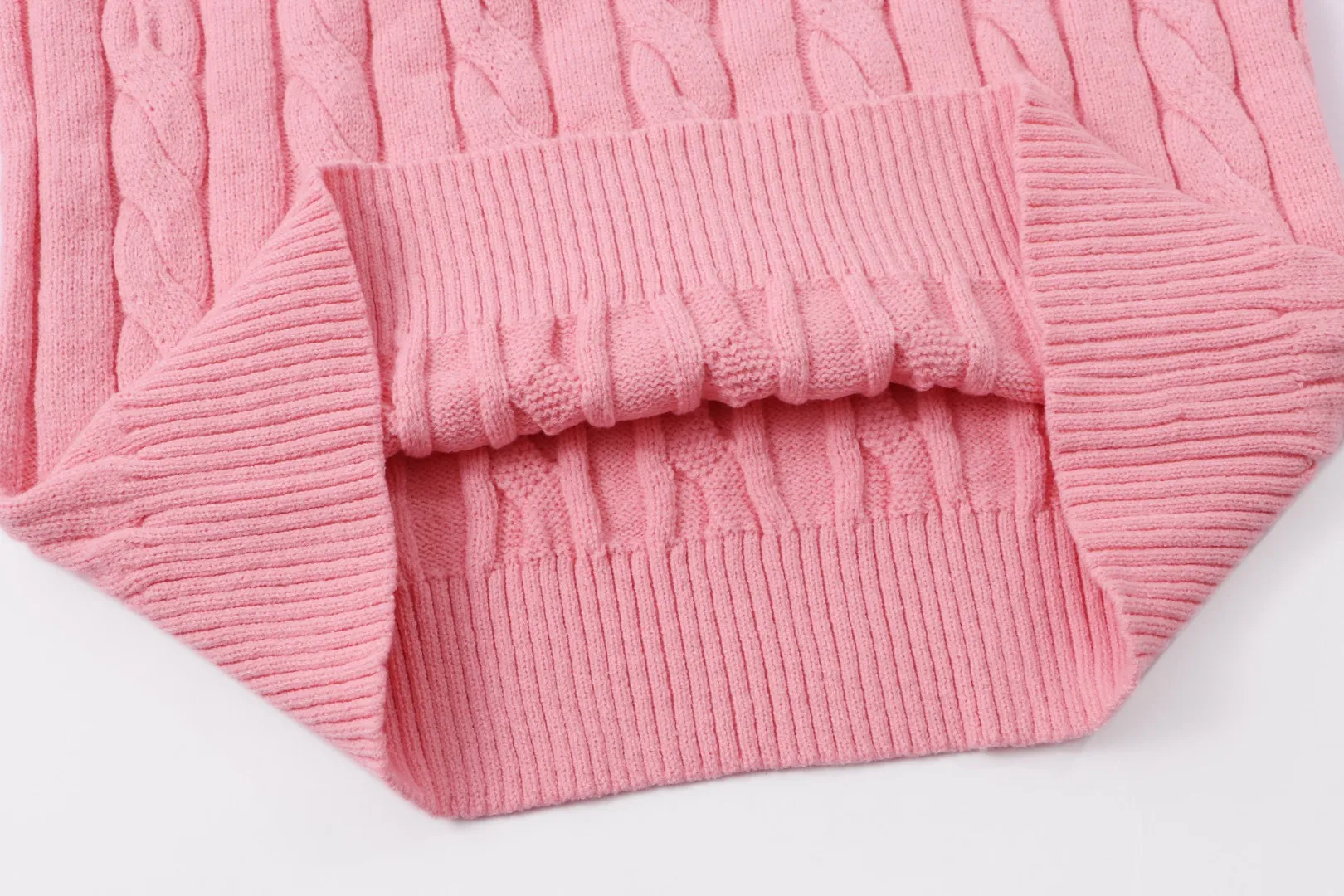 P230 RALPH LAUREN Ralph Lauren seven-color classic small label embroidered stand-collar long-sleeved half-zip knitted sweater tops for men and women seven colors Color: black white gray royal blue pink sky blue khaki code number: S M L XL material: cotton
